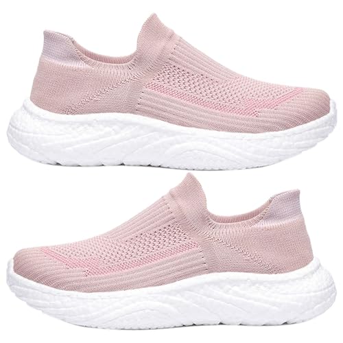 Sneaker für Frauen & Männer Wasserdicht Trekkingschuhe rutschfeste High Rise Waterproof wasserdichte Trekking Und Wanderschuhe für Herren Outdoorschuhe,Rosa,40EU von AZMAHT