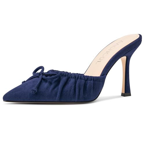 Aachcol Damen Spitze Zehenkappe Stiletto Hoher High Absatz Heel Sandalen Slip-on Pantoletten Hochzeit Abschlussball Dress Schuhe 10 CM Heels Marineblau 40 EU Aachcol Damen Spitze Zehenkappe Stiletto Hoher High Absatz Heel Sandalen Slip-on Pantoletten Hochzeit Abschlussball Dress Schuhe 10 CM Heels Marineblau 40 EU von Aachcol