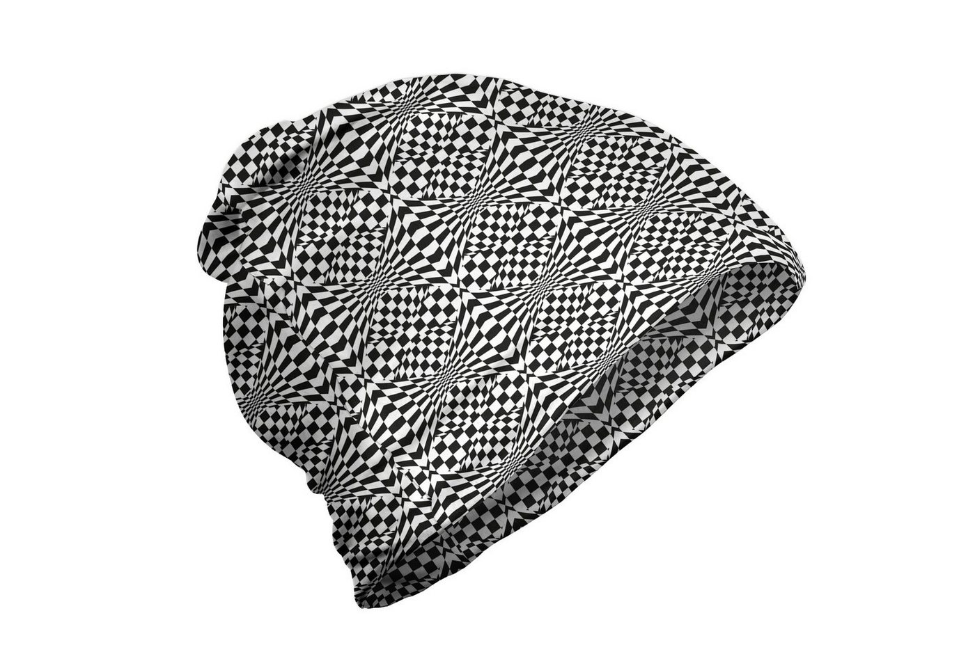 Abakuhaus Beanie Wandern im Freien Geometrisch Checkered Groovy Bild von Abakuhaus