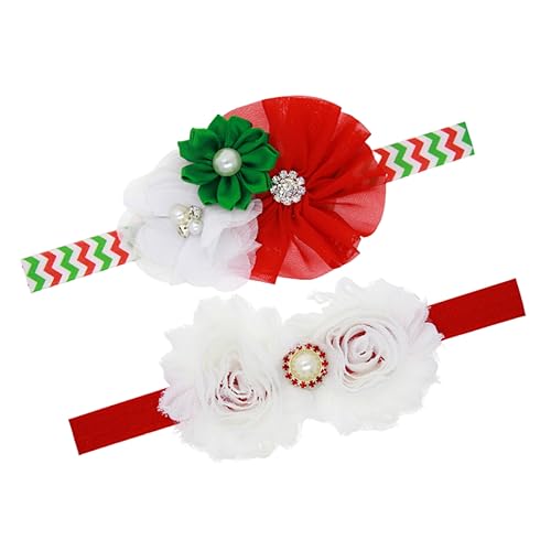 Abaodam 2St Kopfwickel Kopfbedeckungen für Damen Weihnachtsgeschenke Haarturbane für Frauen Tiara weihnachtsdeko Blumenstirnband für Babys Baby-Kopfbedeckung Weihnachten schmücken Kind von Abaodam