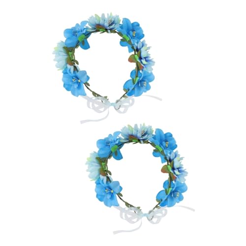 Abaodam 2st Schmetterlingsblumen-stirnband Verstellbares Blumenstirnband Stirnbänder Für Blumenmädchen Blumen-tiara-hochzeit Haarblumenkronen Braut Frühling Und Sommer Stoff Hawaii von Abaodam