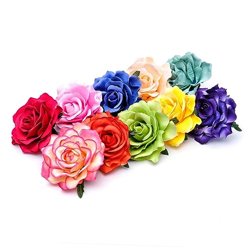 Abaodam 5st Rote Rose Haarspange Rose Corsage. Haarspangen Für Damen Blaue Blumenhaare Rosafarbene Haarspange Blumen-haarspange Blumenhaarhochzeit Weihnachtsdeko Korsage Rosen Braut von Abaodam