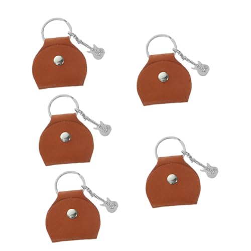 Abaodam 5St Tasche für Gitarrenpicks Gitarren für Kinder Plektrumhalter für Gitarre Schlüsselbund Koffer Schlüsselanhänger für Kinder Picks Tragetasche einzigartig Container Pick-Tasche Pu von Abaodam