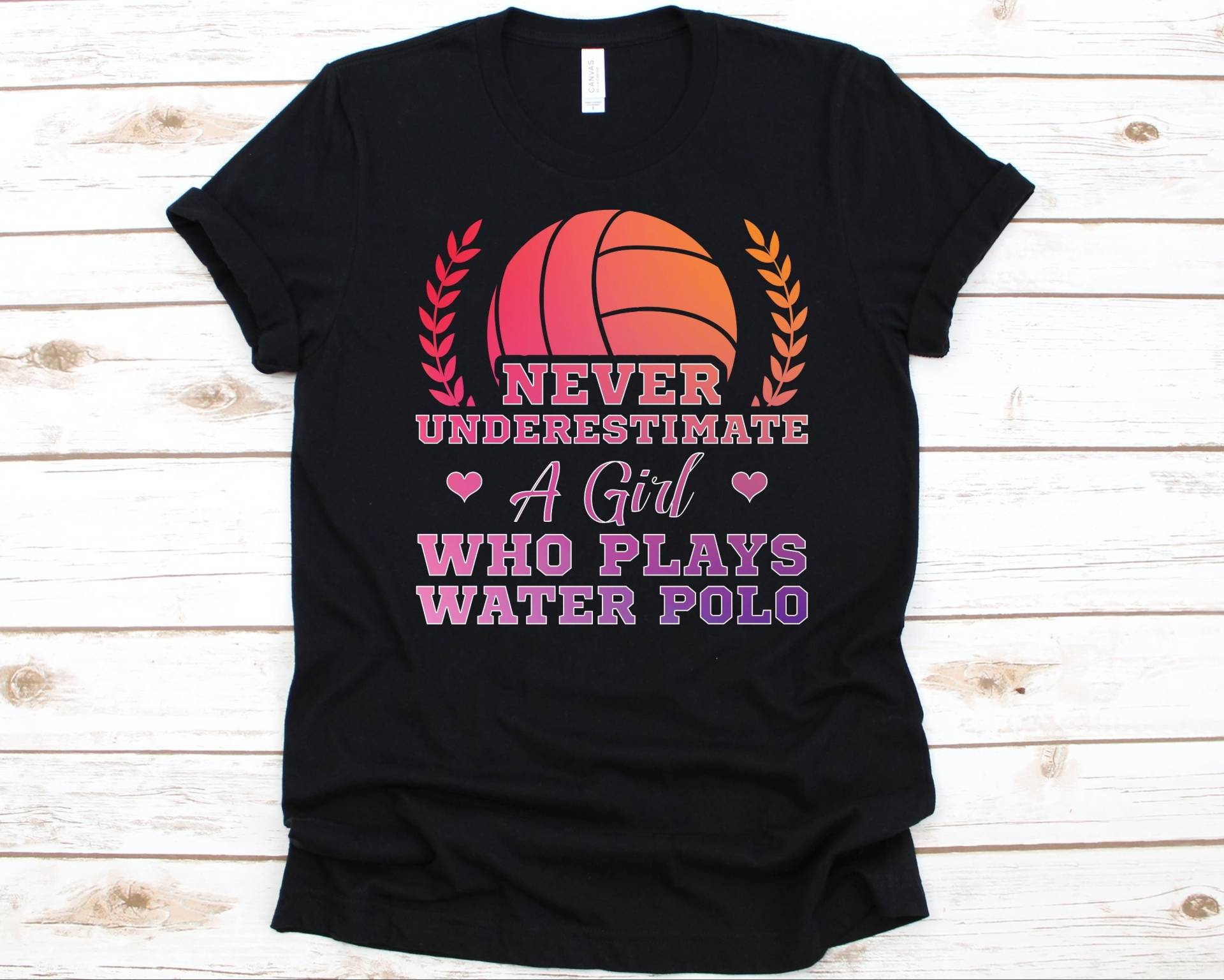 Niemals Ein Mädchen, Das Wasser Poloshirt Spielt, Wasserball T-Shirt Für Frauen, Dame Polo Spielerin, Mädchen Spieler von AbbysDesignFactory