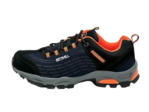 Ablovo® Herren Damen Wanderschuhe Trekkingschuhe Outdoorschuhe Boots 36-46 (Navy-Orange-Modell2, EU Schuhgrößensystem, Erwachsene, Herren, Numerisch, M, 41) von Ablovo