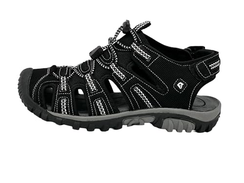 Ablovo Herren Damen Sandalen Outdoor Sport Trekking sandalen (Schwarz-Weiß, EU Schuhgrößensystem, Erwachsene, Herren, Numerisch, M, 43) von Ablovo