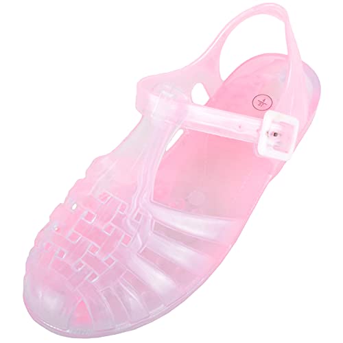 ABSOLUTE FOOTWEAR Flache Damen-Sandalen zum Reinschlüpfen, für Sommer, Urlaub, Strand, Gelee, Sandalen, Pink - rose - Größe: 37 EU von ABSOLUTE FOOTWEAR