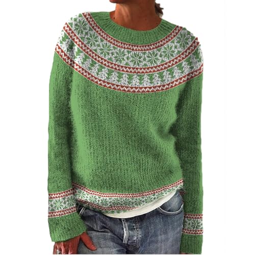 Achimlt Norweger Pullover Damen Winter Elegant Rundhals Sweater Casual Colorblock Herbstpulli Slim Fit Gestreift Gestrickter Winterpullover Bequem Warm Strickpullover Langarm Tops Strickwaren Achimlt Norweger Pullover Damen Winter Elegant Rundhals Sweater Casual Colorblock Herbstpulli Slim Fit Gestreift Gestrickter Winterpullover Bequem Warm Strickpullover Langarm Tops Strickwaren von Achimlt