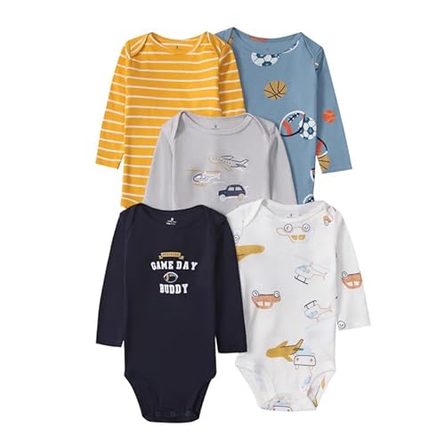 Acuryx Baby Body Langarm 5er Pack Neugeborene Strampler für Baby Jungen und Mädchen 3-6 Monate von Acuryx