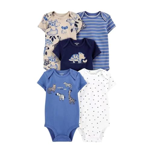 Acuryx Baby Strampler Bodys für Neugeborene Baby Jungen und Mädchen 5er Pack Kurzärmelig 6-9 Monate von Acuryx