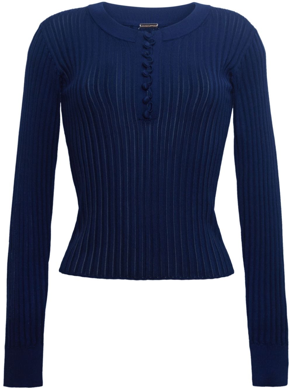 Adam Lippes Gerippter Strickpullover - Blau von Adam Lippes