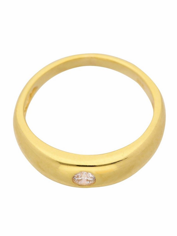 Adelia´s Kettenanhänger 585 Gold Anhänger Taufring mit Zirkonia Ø 11,2 mm, mit Zirkonia Goldschmuck für Damen von Adelia´s