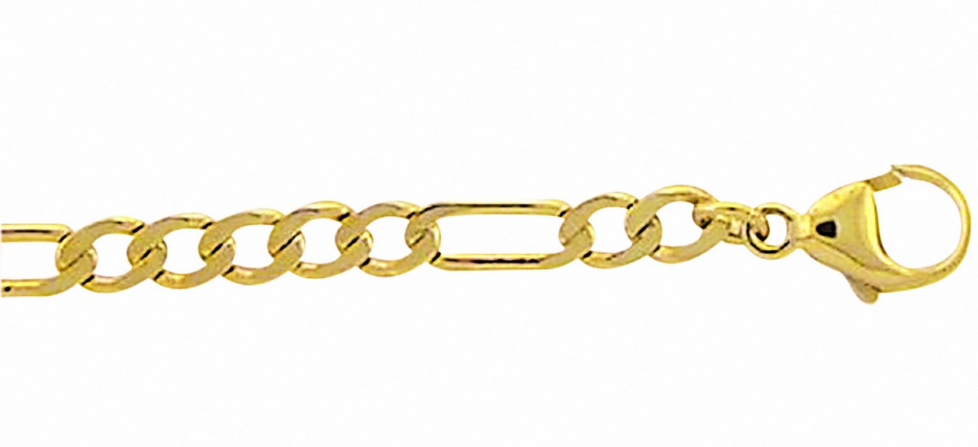 Adelia´s Goldarmband 585 Gold Figaro Armband 19 cm Ø 4 mm, Goldschmuck für Damen von Adelia´s