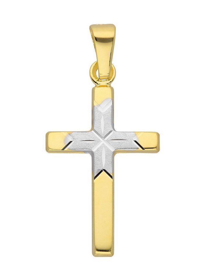 Adelia´s Kettenanhänger 333 Gold Kreuz Anhänger, Goldschmuck für Damen & Herren von Adelia´s