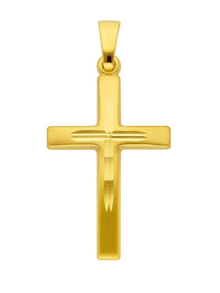 Adelia´s Kettenanhänger 333 Gold Kreuz Anhänger, Goldschmuck für Damen & Herren von Adelia´s