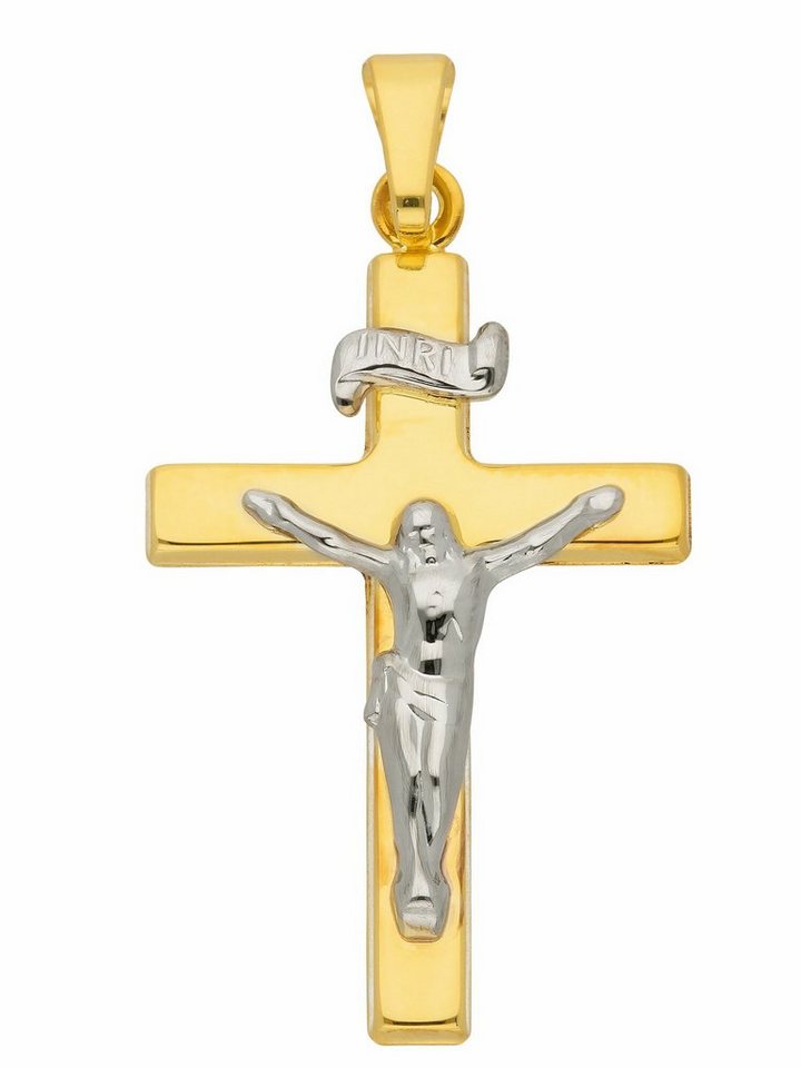 Adelia´s Kettenanhänger 333 Gold Kreuz Anhänger Korpus, Goldschmuck für Damen & Herren von Adelia´s