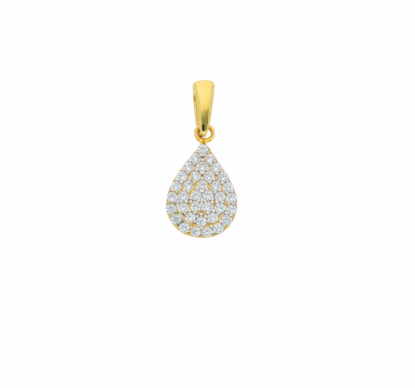 Adelia´s Kettenanhänger 585 Gold Anhänger, mit Zirkonia Goldschmuck für Damen von Adelia´s