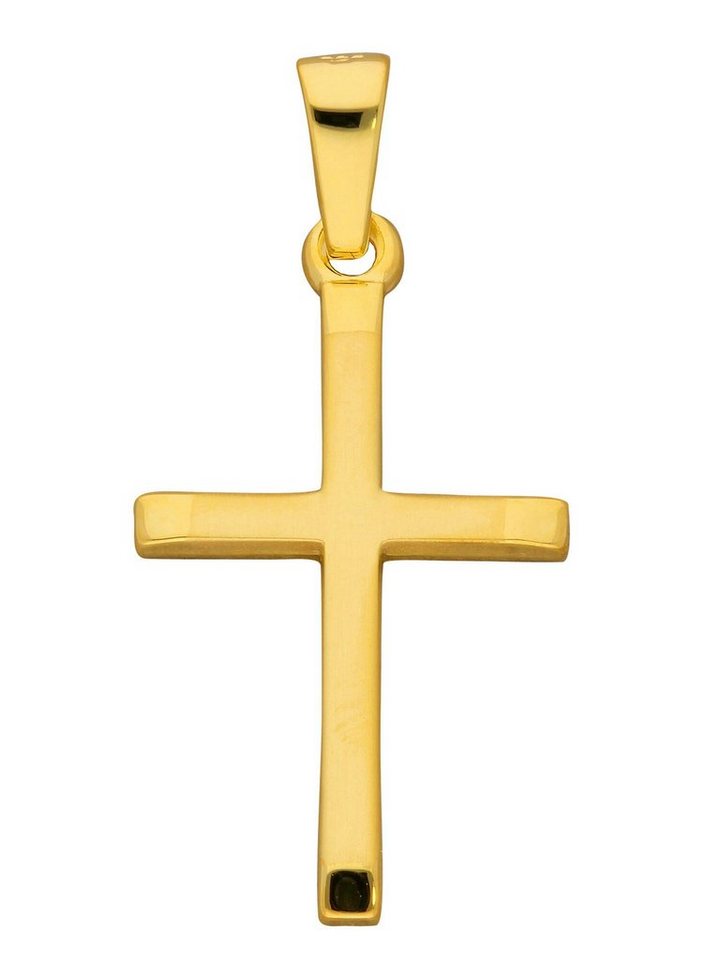 Adelia´s Kettenanhänger 585 Gold Kreuz Anhänger, Goldschmuck für Damen & Herren von Adelia´s