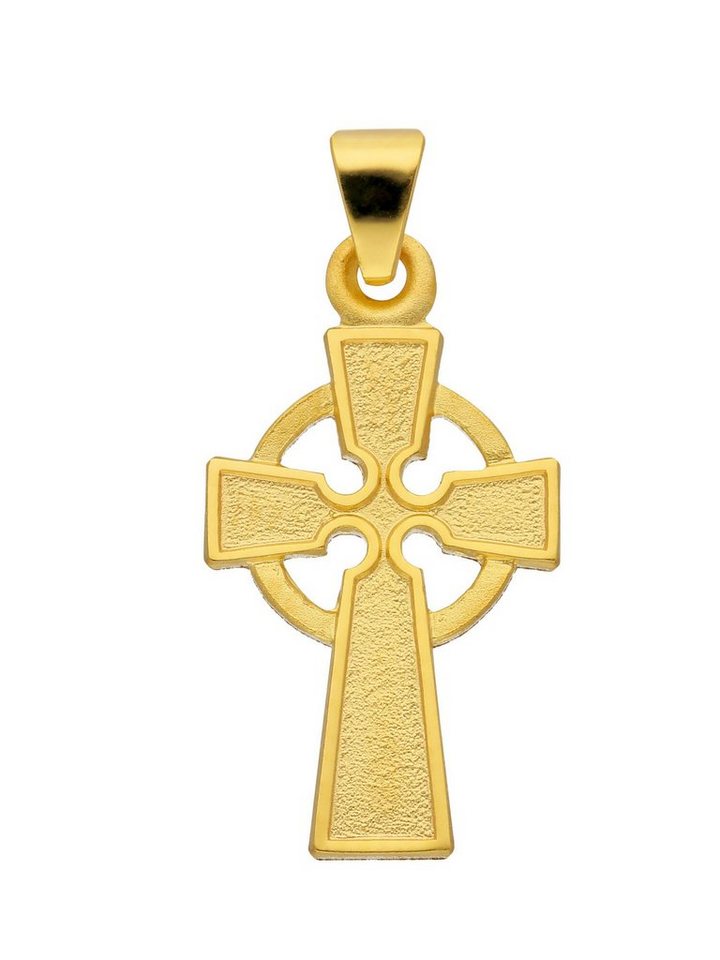 Adelia´s Kettenanhänger 585 Gold Kreuz Anhänger, Goldschmuck für Damen & Herren von Adelia´s