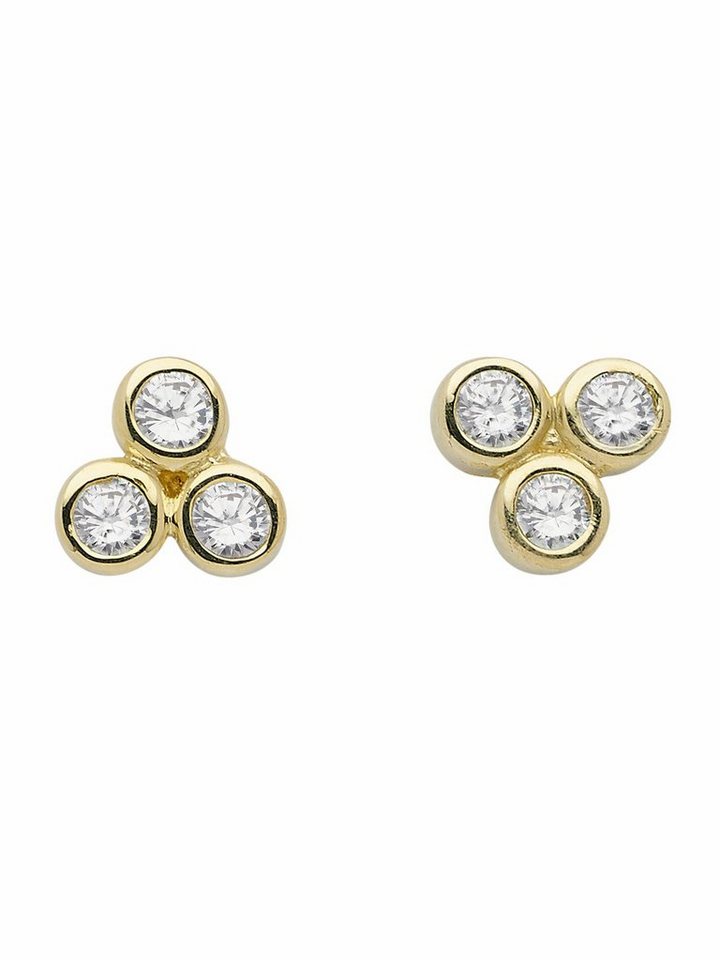 Adelia´s Paar Ohrhänger 333 Gold Ohrringe Ohrstecker mit Zirkonia, mit Zirkonia Goldschmuck für Damen von Adelia´s