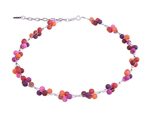 Adi-Modeschmuck Polariskette Laila (pink/orange/rot) von Adi-Modeschmuck