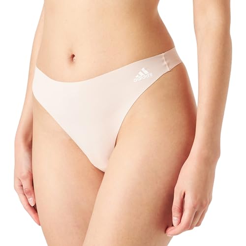 Adidas String Tanga Damen - Unterhosen (Gr. XS - XXL) - bequeme Unterwäsche, Rosa-mel., S von adidas