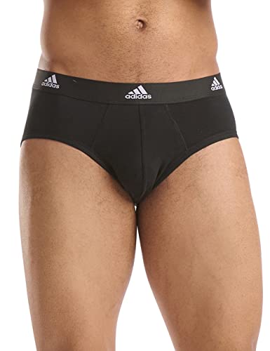 Adidas Herren Slip (3er Pack) Unterhosen (Gr. S - 3XL) - bequeme Unterhosen, Schwarz, L von adidas