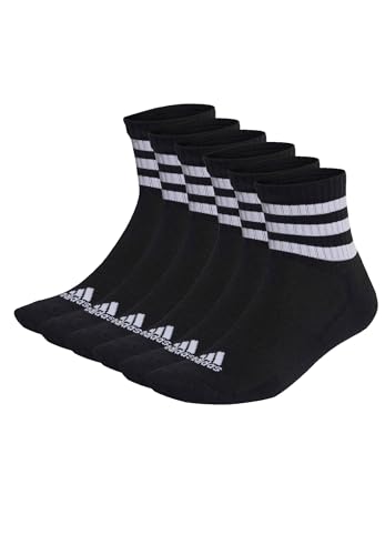 adidas 6 Paar C Sportswear MID 6p Mid Cut Socken Unisex Sportsocken, Farbe:Black, Socken & Strümpfe:37-39 von adidas