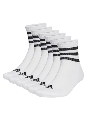 adidas 6 Paar C Sportswear MID 6p Mid Cut Socken Unisex Sportsocken, Farbe:White, Socken & Strümpfe:40-42 von adidas