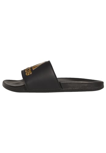 adidas Unisex Adilette Comfort Slides, Core Black/Gold Metallic/Core Black, 40 2/3 von adidas