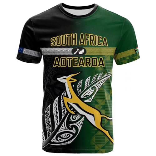 Adleme Rugby-Trikot, Südafrika Rugby-T-Shirt 2024, bequem und atmungsaktiv for Spiele und Alltag (Color : Casual, Size : XXL) von Adleme
