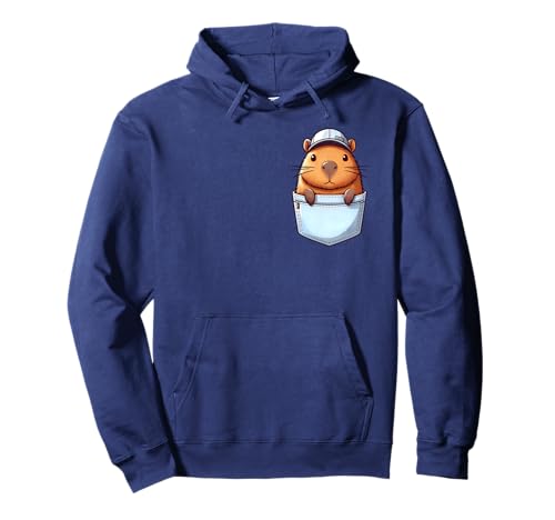 Freundliches Capybara in der Tasche für Kinder, Jungen, Mädchen, Damen und Herren Pullover Hoodie Freundliches Capybara in der Tasche für Kinder, Jungen, Mädchen, Damen und Herren Pullover Hoodie von Adorable Capybara apparel: Pocket Animal Capybara