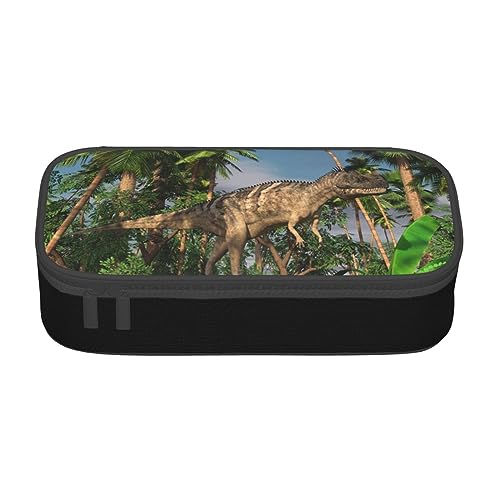 AeRko Federmäppchen mit Dinosaurier-Druck, modisch, große Kapazität, Stiftebox, multifunktionale Stifttasche, tragbare Make-up-Tasche, Geldbörse (Farbe: B) von AeRko