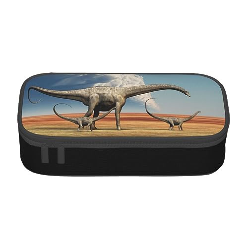 AeRko Federmäppchen mit Dinosaurier-Druck, modisch, große Kapazität, Stiftebox, multifunktionale Stifttasche, tragbare Make-up-Tasche, Geldbörse (Farbe: D) von AeRko