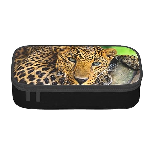 AeRko Federmäppchen mit Gepardenmuster, modisch, großes Fassungsvermögen, multifunktionales Stifttasche, tragbare Make-up-Tasche, Geldbörse (Farbe: D) von AeRko