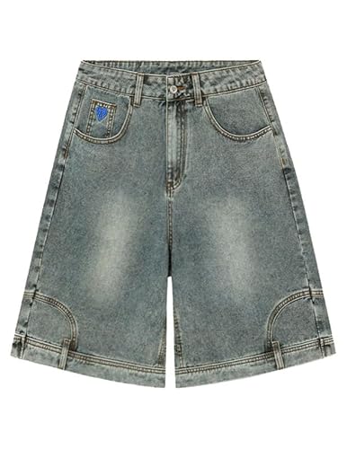 Aelfric Eden Damen Washed Reverse Jorts Baggy Herren Vintage Jeans Shorts Unisex Weites Bein Jeansshorts Sommer Denim Kurze Hosen Y2K Blau, 30 Aelfric Eden Damen Washed Reverse Jorts Baggy Herren Vintage Jeans Shorts Unisex Weites Bein Jeansshorts Sommer Denim Kurze Hosen Y2K Blau, 30 von Aelfric Eden