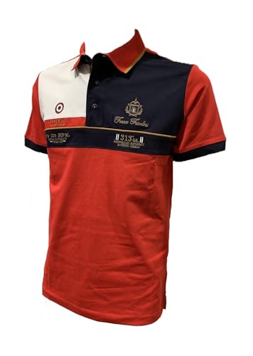 Aeronautica Militare PO1867 Herren-Poloshirt, T-Shirt, kurze Ärmel, dreifarbige Pfeile, 94646 Rot-Blau, XL Aeronautica Militare PO1867 Herren-Poloshirt, T-Shirt, kurze Ärmel, dreifarbige Pfeile, 94646 Rot-Blau, XL von Aeronautica Militare
