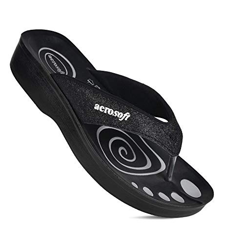 Aerosoft Damen Gliteratti Flip Flop, Erwachsene, Schwarz glitzernd, 40.5 EU von Aerosoft