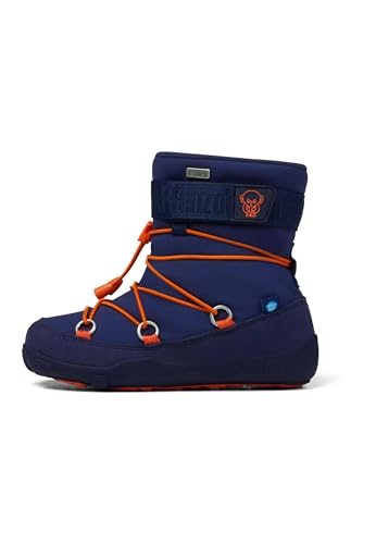 Affenzahn Schneestiefel Vegan Snowy wasserdicht, warm gefüttert, vegan, zum Reinschlüpfen, Größe 21-32 Elefant - Blau von Affenzahn