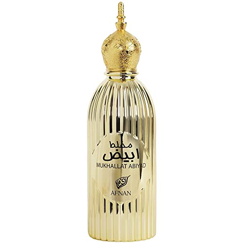 AFNAN Mukhallat Abiyad Oud Eau de Parfum, Spray, 100 ml, für Damen und Herren, in eleganter Flasche von Afnan