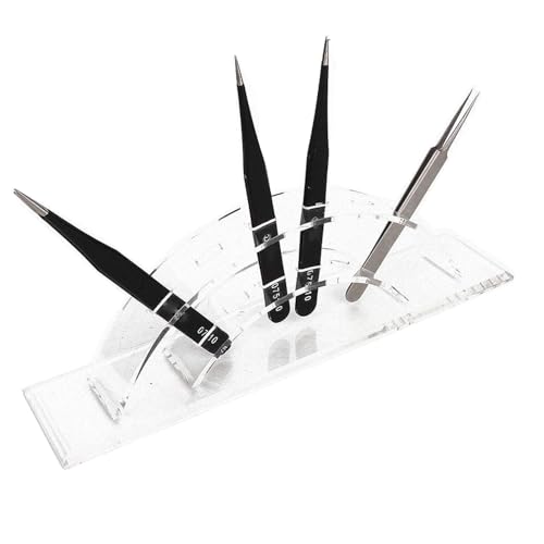 Pinzetten-Präsentationsständer, 6 Löcher, Acryl-Pinzetten-Aufbewahrungsständer für Wimpernverlängerung, Wimpernpinzetten-Display, Organizer, Aufbewahrungsregal, Wimpernpinzetten-Ständer von Agatige