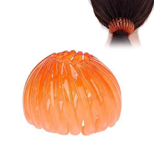 Vogelnest-Haarspange, erweiterbarer Pferdeschwanz-Halter Haarspange für Frauen Mädchen (Orange) von Agatige