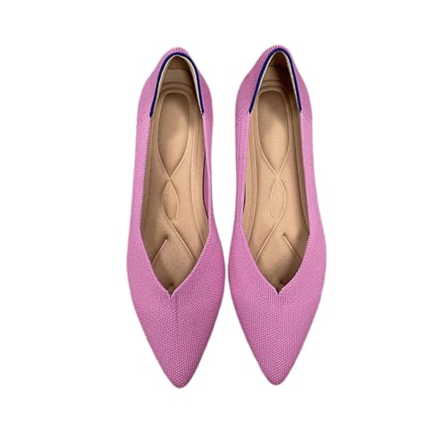 Agiyenna Damen Ballerina Schuhe Ballerinas mit Spitzer Zehenpartie aus Strick Slip On Knit Kleid Schuhe Elegante und Bequem Schuhe Ballett Flach Agiyenna Damen Ballerina Schuhe Ballerinas mit Spitzer Zehenpartie aus Strick Slip On Knit Kleid Schuhe Elegante und Bequem Schuhe Ballett Flach von Agiyenna