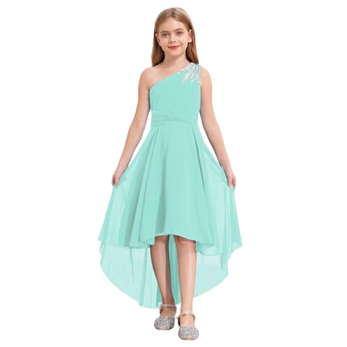 Agoky Mädchen Festliche Kleider mit Faltenrock Unregelmäßig Lang Partykleid EIN-Schulter Abendkleider Cocktailkleider Hochzeit Geburtstag Outfits Mint Grün A 134-140 Agoky Mädchen Festliche Kleider mit Faltenrock Unregelmäßig Lang Partykleid EIN-Schulter Abendkleider Cocktailkleider Hochzeit Geburtstag Outfits Mint Grün A 134-140 von Agoky