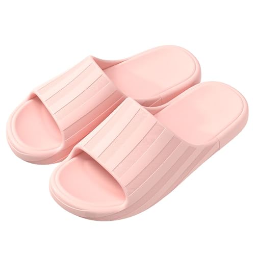 Badeschuhe Hausschuhe Herren Cozislides Original Damen Pillow Cloud Slippers Sommer Rutschfeste Dicker Sohle Weich Wolken Pantoletten Unisex Garten Dusche Strand Slides Hausschuhe Herren (Pink, 37) von Ahagogo