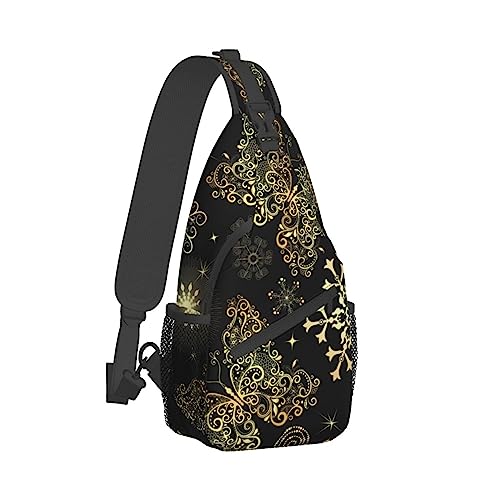 Sling-Rucksack für Damen und Herren, Diebstahlschutz, Mehrzweck-Fitnessstudio-Umhängesack, Umhängetasche, Outdoor-Wandertasche, Tragetaschen, Weihnachtsdekoration, Schneeflocken, Umhängetasche, Brus Sling-Rucksack für Damen und Herren, Diebstahlschutz, Mehrzweck-Fitnessstudio-Umhängesack, Umhängetasche, Outdoor-Wandertasche, Tragetaschen, Weihnachtsdekoration, Schneeflocken, Umhängetasche, Brus von Ahdyr