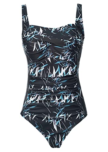 Aidotop Damen Einteilige Badeanzug Monokini Verstellbarer Schultergurt Badeanzüge Falten Bademode Schwimmanzug(XXL, 16Zhur) von Aidotop