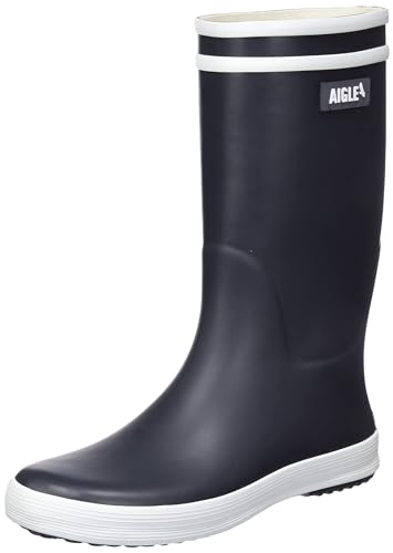 Aigle Unisex Kinder Gummistiefel, Marineblau Weiß, 28 EU von Aigle