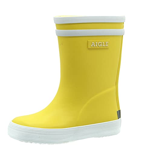 Aigle Unisex-Kinder Baby Flac Gummistiefel, Gelb (Yellow/White 6), 20 EU von Aigle