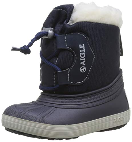 Aigle Unisex-Kinder Nervei Junior Schneestiefel, Blau (Marine 001) von Aigle